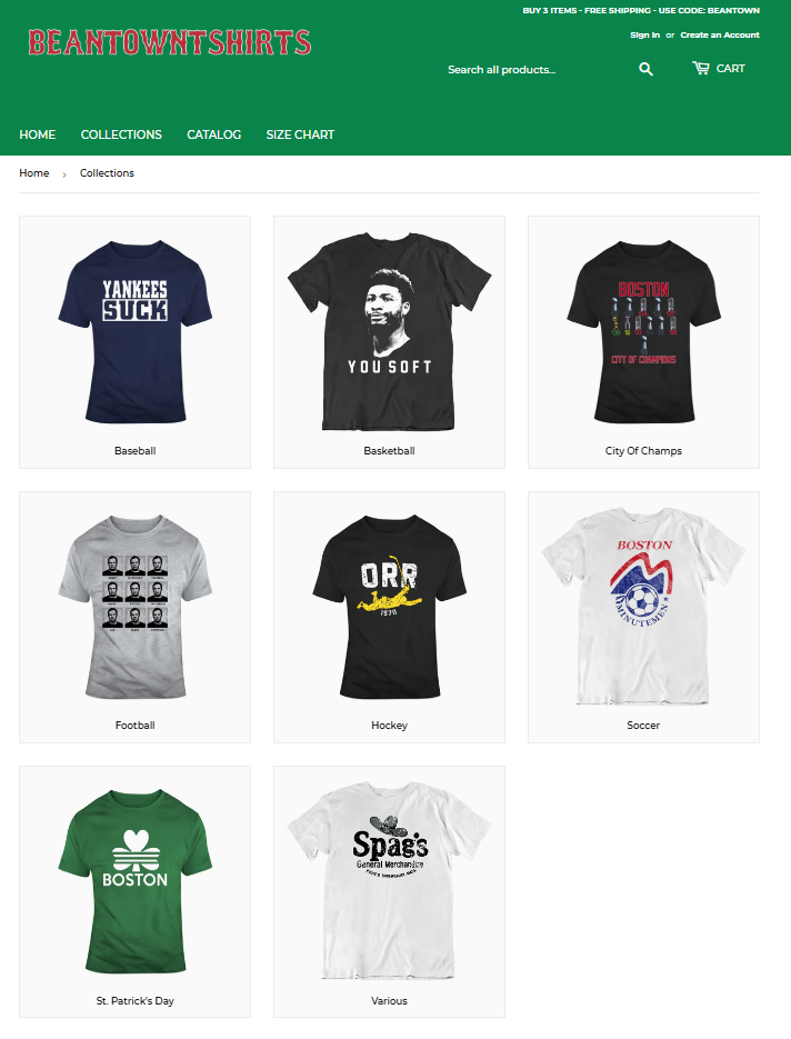 BeantownTshirts Collections